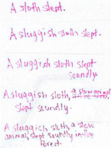 stretching sentences in a writers workshop